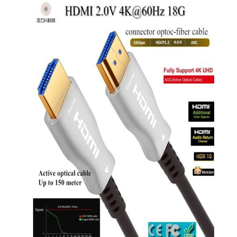 60M/197ft high speed HDMI cable 2.0v 18G 4K@60hz 3D ACR Audio and video cable,HDMI AOC